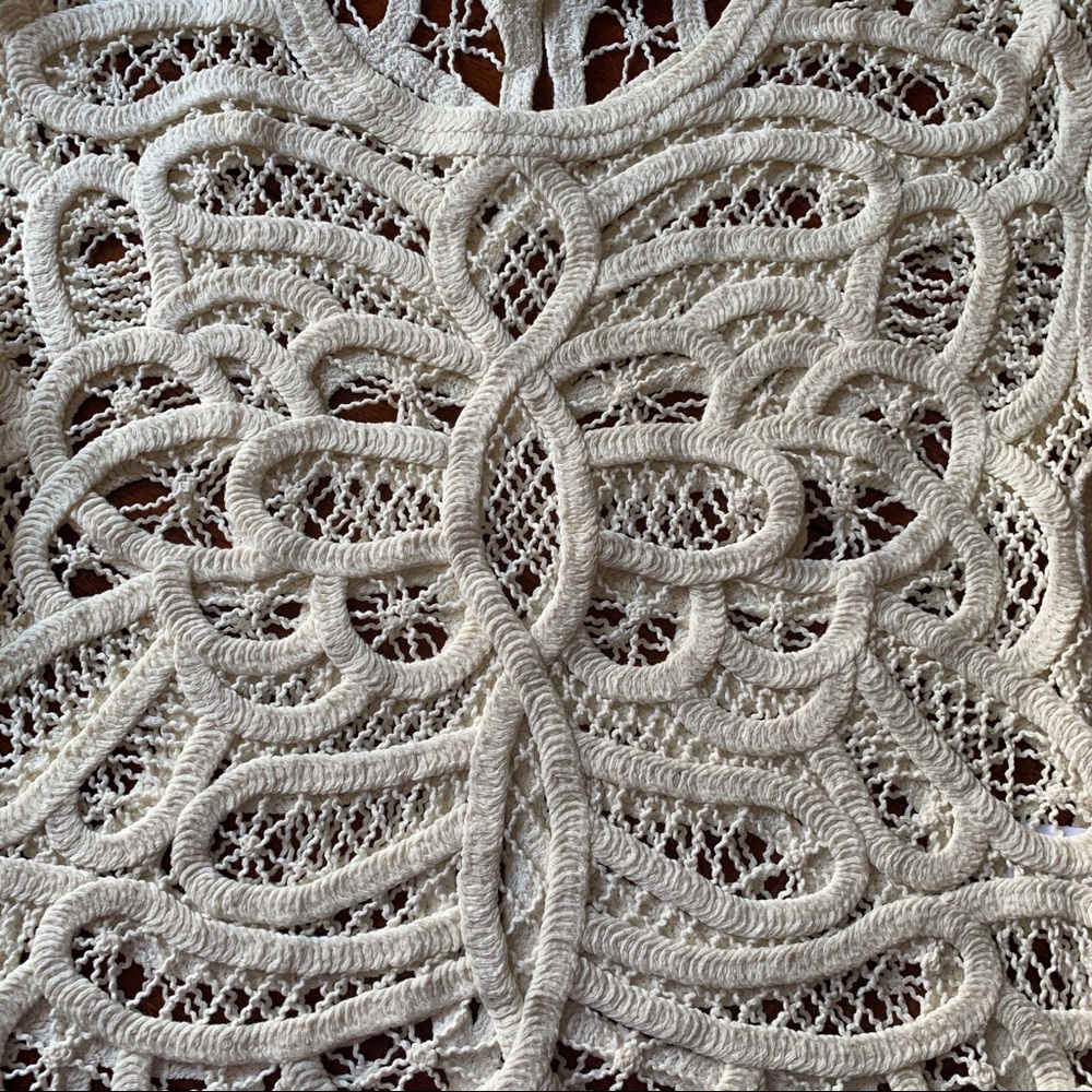 Pullover Knit Coverup Top, Ivory, Anthropologie, M - Picture 10 of 12